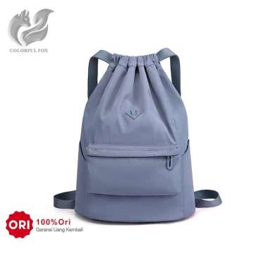 COLORFUL FOX 8536 Tas Ransel Wanita Backpack Wanita Remaja Tas Bahan Anti Air Light Blue