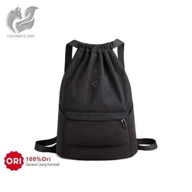 COLORFUL FOX 8536 Tas Ransel Wanita Backpack Wanita Remaja Tas Bahan Anti Air Black