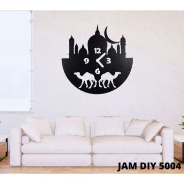 AA - jam dinding DIY 3D kecil / jam tempel di tembok jam hiasan unik Camel