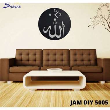 AA - jam dinding DIY 3D kecil / jam tempel di tembok jam hiasan unik Kaligrafi