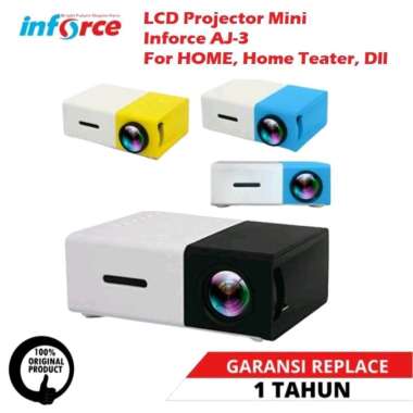 Mini LCD Proyektor INFORCE Mini AJ3 Black/Blue/Yellow Semarang