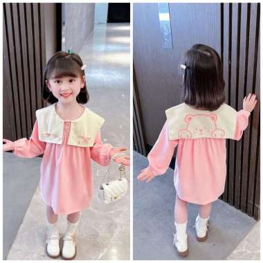 GOMAWO DRESS 3-4 tahun Pink