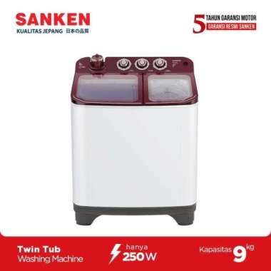Sanken TW-1155FMR Mesin Cuci 2 tabung 9KG