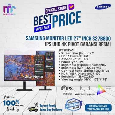 Samsung Monitor 27” S27B800 IPS UHD 4K Pivot Curved 60Hz Garansi Resmi