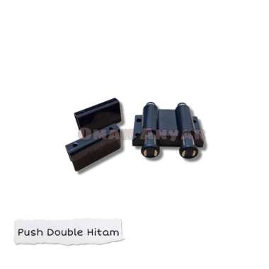 Magnet Push Open Single Double Lemari Kaca Buffet TV Huben MS MD Double HItam