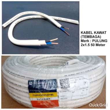 Kabel Listrik NYM Kawat 2x1.5 PULUNG 50 Meter FULL