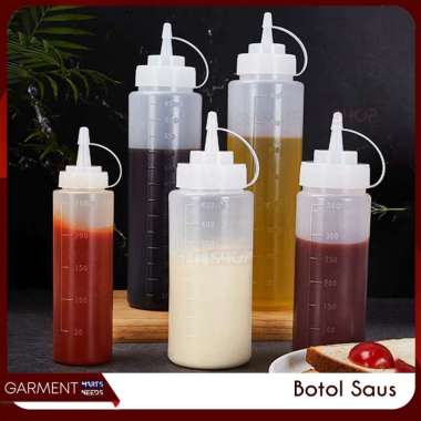 Botol Saus Plastik Kecap Dengan Angka Garis Putih Refillable Bottle Sambel Sambal Tomat Mayonaise PA