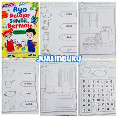 Buku Tk Paud Ayo Belajar Sambil Membaca, Menulis dan Bermain Bermain 2