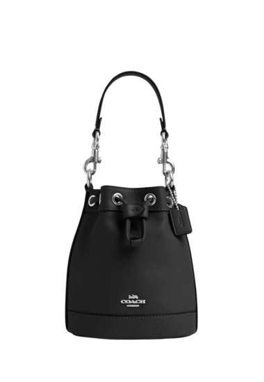 COACH Mini Bucket Bag Silver Black