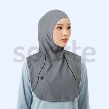 Sporte Hijab Sport - Tiara GREY LIST BLACK