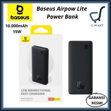 Baseus Airpow Lite Power Bank 10000mAh 15W Cosmic Black Original