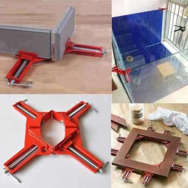 Klem Penjepit Siku Kayu Kaca Sudut 90 Derajat Taffware Corner Clamp