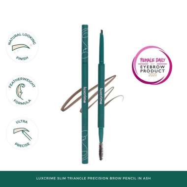 LUXCRIME Slim Triangle Precision Brow Pencil Original - Luxcrime Pensil Alis Waterproof Dengan Ujung