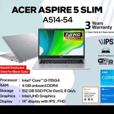 acer aspire 5 core i3 1115g4 512gb windows10 office 2019