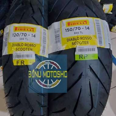 Paket Ban Pirelli Diablo Rosso Scooter For Yamaha Aerox