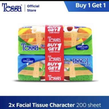 tissue tessa 200 sheet 2ply facial buy 1 get 1