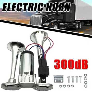 HX Klakson Terompet Truk Mobil Double Tube Horn Zinc Alloy 300dB 24V