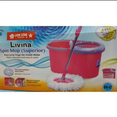 Superior Livina Spin Mop BM47 8 liter kain pel putar peras