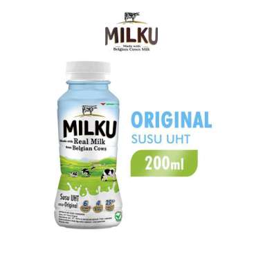 Milku Original Susu UHT 200ml [12 Botol/ 1 Pak]