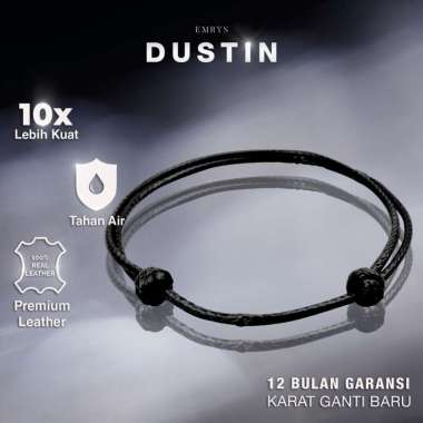Emrys DUSTIN BLACK Simple Bracelet Gelang Couple pria wanita termurah Single