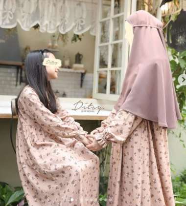 Ditsy Little Night Gown Nov 2023 Gamis Anak seri Malia Antique Brown 5