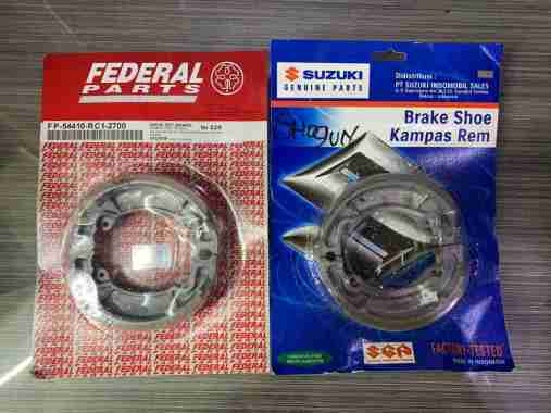 Kampas Rem untuk Tromol Belakang Motor Shogun, Smash, Tornado, Crystal, RC Suzuki Genuine Part