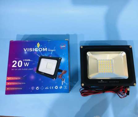 Lampu Tembak / Lampu Sorot / Lampu LED Flood DC 12V 20 Watt Orange Hemat Visicom