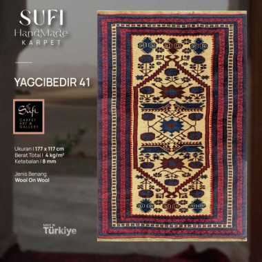 Karpet Handmade Made in Turki Yagcibedir 41 Navy Red 177x117 Cm