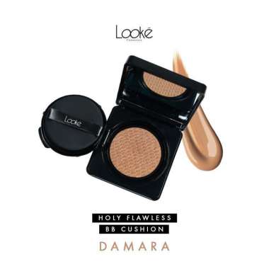 Looke Holy Flawless BB Cushion Damara Bedak Remaja Murah / Bedak Ringan / Bedak Ala Korea / Cushion 