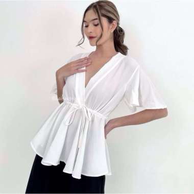 Lana Blouse Airflow | Blouse Wanita Lana Pendek Putih