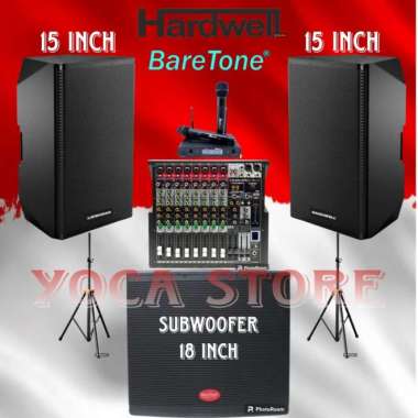 Paket Karaoke Live Musik 15 Inch Mixer 8 Channel 1 Subwoofer 18 Inch