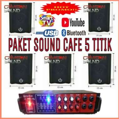 HOT PROMO Paket Sound Cafe Restoran 5 Titik Speaker Ampli Bluetooth