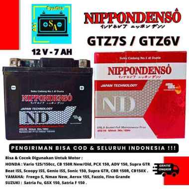AKI MOTOR NMAX New All Connected, AEROX 155, Fazzio NIPPONDENSO GTZ7S GEL