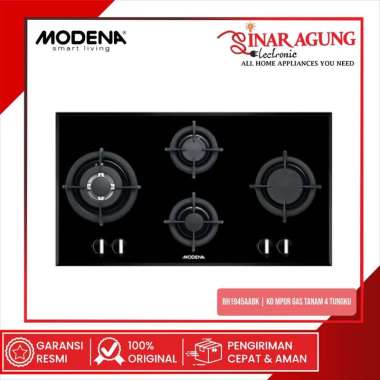 MODENA BH1945AABK / BH1945 KOMPOR TANAM KACA 4 TUNGKU - 100% ORI