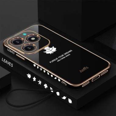 Promo Case Maple ITEL S23 Plus Softcase Plating Terbaru ITEL S23 Plus Hitam