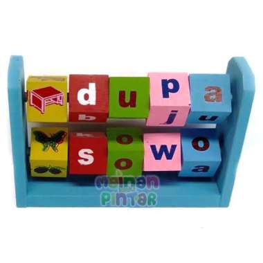 Balok Baca Warna - Mainan edukasi Anak - Mainan Kayu Pintar