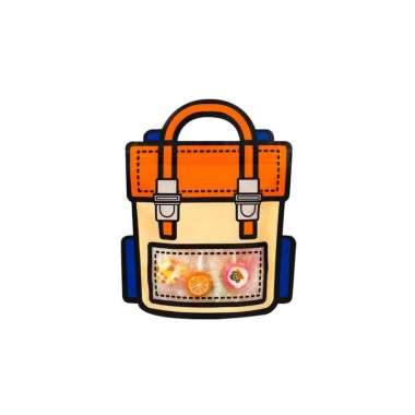 OEM SK-C1094 Plastik Bingkisan Ziplock Motif Tas Ransel / Goodie Bag Birthday 3D Zip Lock / Plastik 