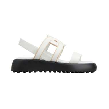 [12.12 Dealcember] Tod's Chain Cut-Out Calfskin Leather Kate Sandals Cream 37.5 White