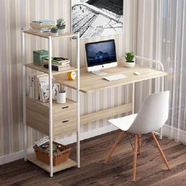 Meja Belajar Meja Komputer Meja Rias Meja Sudut Minimalist Putih