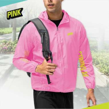 Pluto Waterproof Running Jacket for Men & Women - Jaket Lari Pria & Wanita - Baju Olahraga M Pink