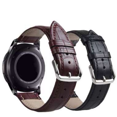 Strap kulit jam tangan samsung s3 gear frontier classic 22mm garmin