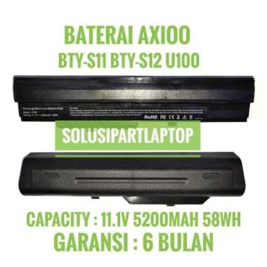 baterai AXIOO PICO / MSI Wind U90, U100, Series / BTY-S11, BTY-S12