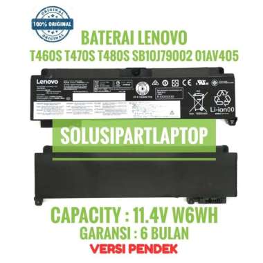 Battery Baterai ThinkPad T460s T470s T480s Versi Pendek ori