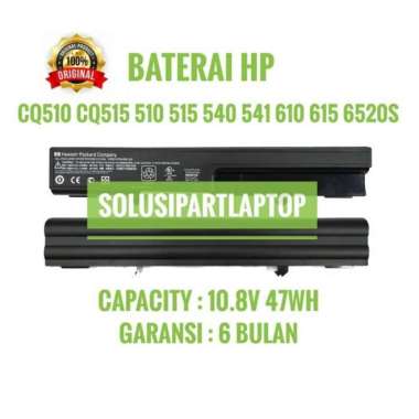 Baterai Compaq CQ510 515 6520 6530 HP 510 515 540 541 HSTNN-OB51 ORI