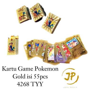 MAINAN ANAK KARTU GAME POKEMON GOLD ISI 55 PCS