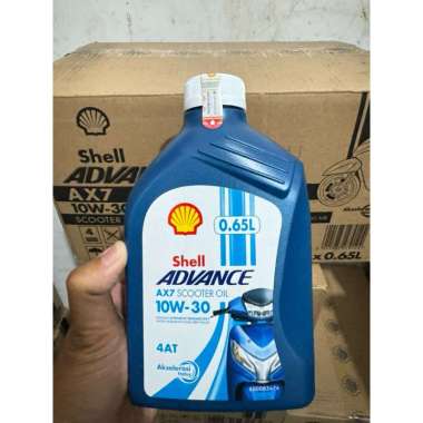 650ml shell ax7sc 10w30 akselerasi halus oli shell ax7 scooter 10w-30 0,65 liter cocok untuk motor m