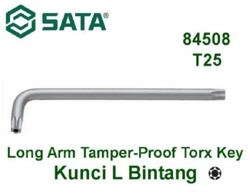 Kunci L Bintang 84508 - Torx Tamper Proof Key T-25 Sata Tools