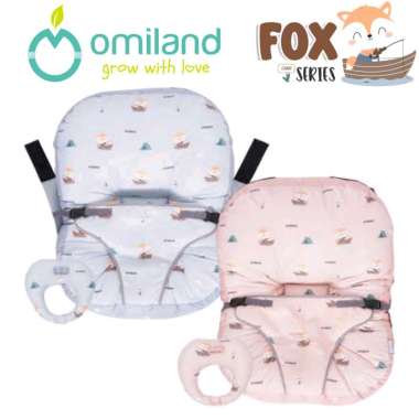 Omiland Sofa Bayi Multifungsi + Bantal Dot Fox Series Biru