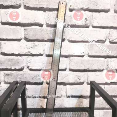 PENGGARIS RULER MISTAR BESI BAJA STAINLESS 50CM 50 CM DELI DL8050Y