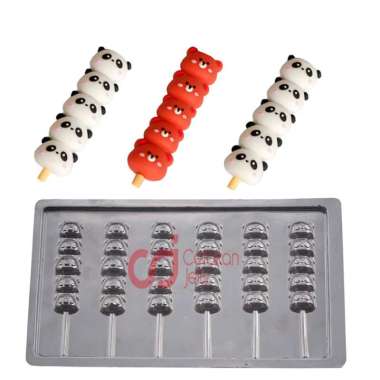 Cetakan Jelly Cetakan Coklat Cokelat Permen DIY Karakter Sate Lolipop Plastik Bear Panda